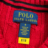 Age 4 Polo By Ralph Lauren Sweater - XS Red Cotton