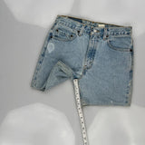 Levis Boot Cut Denim Shorts - 28W 10L Light Wash Cotton