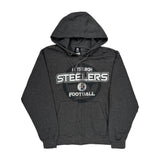 Pittsburgh Steelers Nfl Hoodie - Large Gray Cotton Blend
