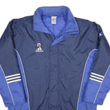 ADIDAS Mens Blue & Navy Zip Jacket L Polyamide Sportswear Long Sleeve Casual