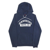 Nike Womens Navy Blue Stranger Things Hawkins Phys Ed Hoodie XS Cotton Blend