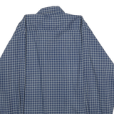 WRANGLER Mens Blue Check Shirt L Cotton Blend Casual Button Down Long Sleeve
