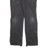 DICKIES Mens Black Cotton Blend Regular Fit Straight Leg Trousers W32 L32