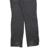 DICKIES Mens Black Cotton Blend Regular Fit Straight Leg Trousers W32 L32