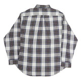 TOMMY HILFIGER Mens Blue Brown Check Shirt XL Button Down Collar Long Sleeve