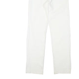 Mens White Regular Fit Straight Leg Denim Cotton Blend Jeans Button W28 L32