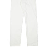 Mens White Regular Fit Straight Leg Denim Cotton Blend Jeans Button W28 L32