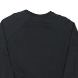 NIKE Mens Black Crew Neck S Cotton Blend Pullover Sweatshirt S Logo