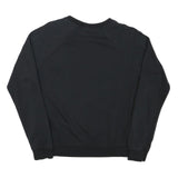 NIKE Mens Black Crew Neck S Cotton Blend Pullover Sweatshirt S Logo
