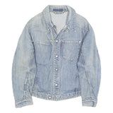 LEVI'S Mens Blue Cotton Denim Jacket S Woven Button Closure Classic Fit Casual