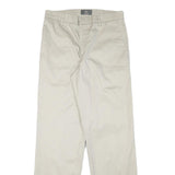 DOCKERS Mens Cotton Blend Beige Regular Straight Trousers W30 L32 Casual