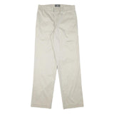 DOCKERS Mens Cotton Blend Beige Regular Straight Trousers W30 L32 Casual