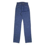 WRANGLER Womens Regular Fit Straight Blue Denim Jeans W24 L34 Classic Zip