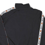 ELLESSE Womens Black White & Pink Logo Tape Track Jacket UK 8 Polyester Blend