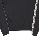ELLESSE Womens Black White & Pink Logo Tape Track Jacket UK 8 Polyester Blend