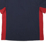NAUTICA Mens Blue & Red Short Sleeve Plain 2XL Cotton Blend Polo Shirt