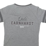 FANATICS Womens Grey Dale Earnhardt NASCAR Graphic T-Shirt M V-Neck Short Sleeve