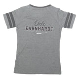 FANATICS Womens Grey Dale Earnhardt NASCAR Graphic T-Shirt M V-Neck Short Sleeve
