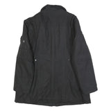 ROADSIGN Womens Black Jacket L Polyester Blend Plain Zip Closure Utility Style