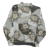 DONNA ELENA Womens Green & Cream Printed Shirt Long Sleeve Collared M Elegant