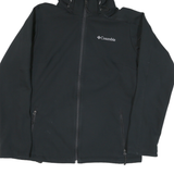 COLUMBIA Womens Black Outdoor Jacket M Polyester Blend Hooded Zip Up