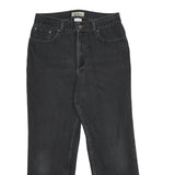 LL BEAN Womens Classic Black Denim Jeans W30 L30 Zip Cotton Casual