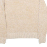 FALLS CREEK Womens Beige Plain Pullover Jumper Crew Neck Basic Knit M
