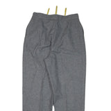 C&A Womens Wool Grey Relaxed Tapered Trousers W27 L27 Classic Zip Closure