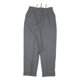 C&A Womens Wool Grey Relaxed Tapered Trousers W27 L27 Classic Zip Closure