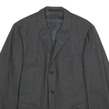 VISCOUNT Mens Grey Wool Classic Button Jacket L Woven Tailored Formal