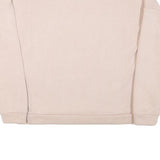 GUESS Womens Cream Sweatshirt Crew Neck S Embroidered Logo Casual Pullover