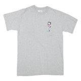 COLLEGE WEAR Mens Grey Betty Boop Graphic T-Shirt M Short Sleeve Crew Neck Retro