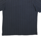 CHAPS Mens Blue Polo Shirt L Cotton Blend Short Sleeve Striped Classic Fit