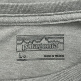 Patagonia Graphic Long Sleeve T-Shirt - Large Gray Cotton