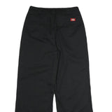 DICKIES Mens Cotton Black Regular Straight Trousers W30 L32 Workwear Zip Closure