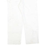 DICKIES Mens Relaxed White Cotton Blend Jeans W36 L30 Workwear Utility Zip