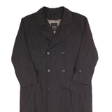 NEWPORT HARBOR Mens Black Classic Jacket L Polyester Button Plain Long Sleeve