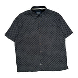 Nat Nast Short Sleeve Shirt - Large Black Cotton
