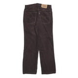LEVI'S Mens Cotton Blend Brown Regular Straight Trousers W28 L27 Classic Zip