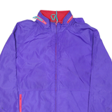WOOLRICH Womens Purple Outdoor Jacket L Nylon Woven Plain Zip Hooded Relaxed Fit