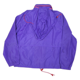 WOOLRICH Womens Purple Outdoor Jacket L Nylon Woven Plain Zip Hooded Relaxed Fit