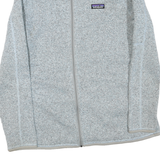 PATAGONIA Womens Grey & Light Grey Zip Jacket XL Polyester Blend Knit