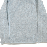 PATAGONIA Womens Grey & Light Grey Zip Jacket XL Polyester Blend Knit