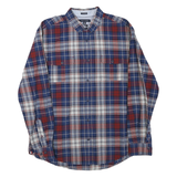 TOMMY HILFIGER Mens Blue & Red Check Shirt XL Classic Fit Button-Down Collar