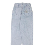 NUMBERONE Womens Relaxed Light Denim Jeans W23 L29 Patch Pocket Zip Closure