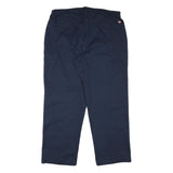 RED KAP Mens Cotton Blend Navy Regular Fit Straight Leg Trousers W36 L30
