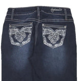 HYDRAULIC Womens Denim Blue Casual Shorts S W28 Embroidered Pockets