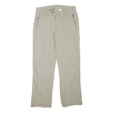 COLUMBIA Lined Womens Regular Fit Beige Trousers W32 L30 Outdoor Zip Pocket