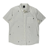 Oakley Short Sleeve Shirt - Large White Cotton