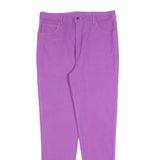 Womens Cotton Blend Lilac Slim Zip Trousers W32 L30 Stylish Casual Fit